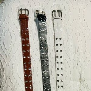 Three fashion belts.